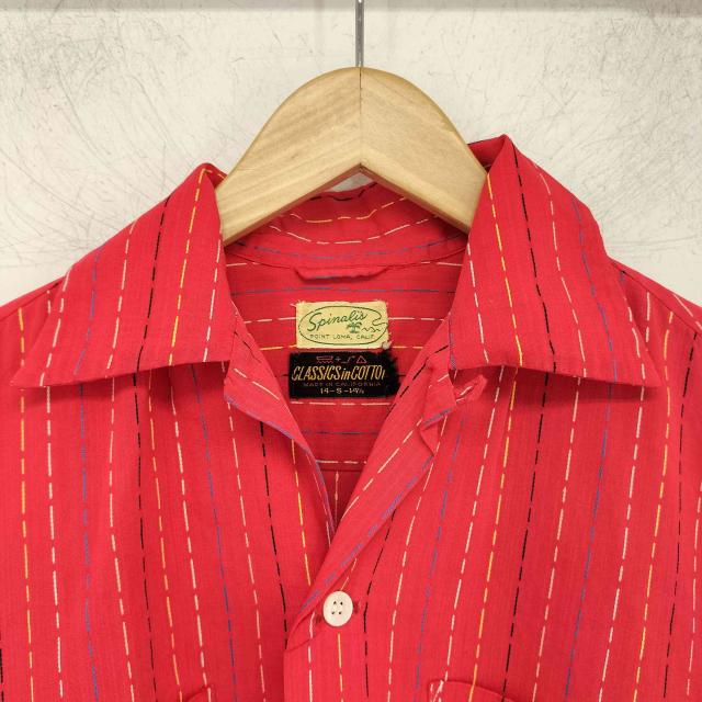 USED古着(ユーズドフルギ) spinalis カルフォルニア製 オープンカラー ステッチデザインシャツ ボックス メンズ 14 S【中古】【ブランド古着バズストア】_2