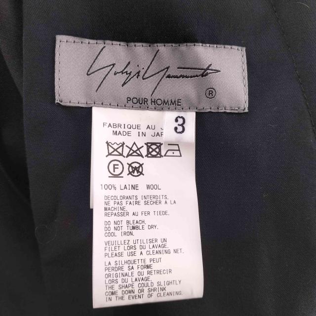 Yohji Yamamoto POUR HOMME(ヨウジヤマモトプールオム) 23SS ウール ギャバ プリーツ ベンツ ラップ クロス 巻き スカート メンズ JPN：3 【中古】【ブランド古着バズストア】_5