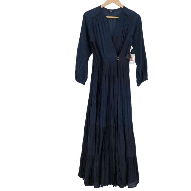 Velnica(ヴェルニカ) コットンレーヨンプリーツ巻きワンピース レディース 表記無 【中古】【ブランド古着バズストア】