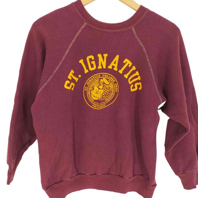 Champion(チャンピオン) 70-80S USA製 バータグ  カレッジロゴ プルオーバー スウェット ラグラン メンズ import：M 【中古】【ブランド古着バズストア】