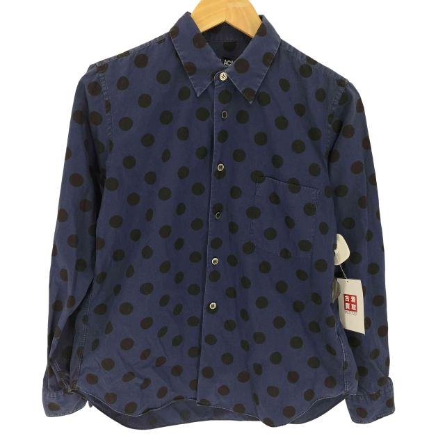 BLACK COMME des GARCONS(ブラックコムデギャルソン) 12SS 製品染め ドット レギュラーカラーシャツ メンズ JPN：S 【中古】【ブランド古着バズストア】