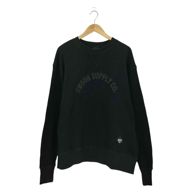 USED古着(ユーズドフルギ) {{SWOON SUPPLY CO}} BIG WAFFLE THERMAL サーマル クルーネックニット メンズ import：XL 【中古】【ブランド古着バズストア】