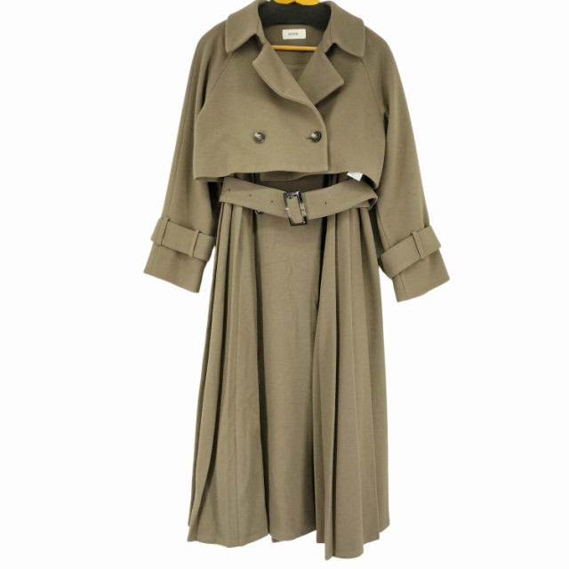 snidel(スナイデル) {{THE COAT LAB}}22AW プリーツウールコート モカ 3WAY レディース  0【中古】【ブランド古着バズストア】の通販は