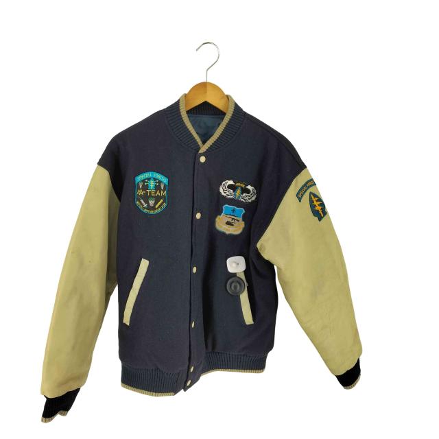 URBAN EQUIPMENT(アーバン エキップメント) ワッペン リバーシブル 袖レザー アワードジャケット スタジャン SPECIAL FORCE メンズ JPN：S 【中古】【ブランド古着バズストア】