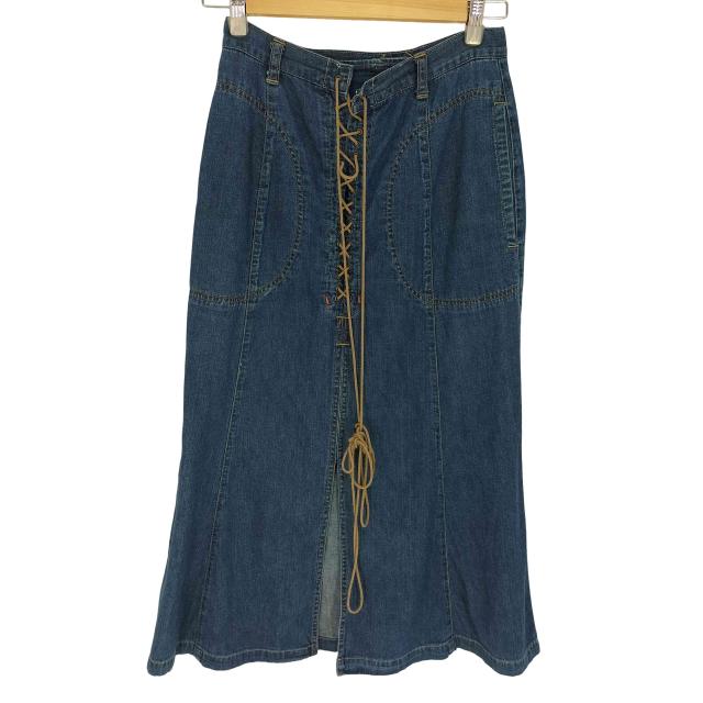 HYSTERIC GLAMOUR(ヒステリックグラマー) ドローコード バックスリット デニム ロングスカート レディース FREE 【中古】【ブランド古着バズストア】