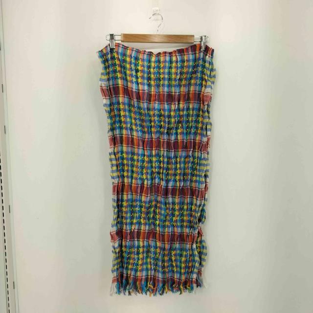 ISSEY MIYAKE MEN(イッセイミヤケメン) 13AW 黒タグ 総柄 マルチカラー プリーツ ねじり加工 ウール ストール メンズ FREE 【中古】【ブランド古着バズストア】_1