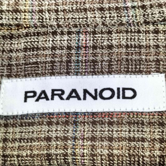 PARANOID(パラノイド) 25SS Crossed Check Pocket Shirt 【BRN】 メンズ JPN：L 【中古】【ブランド古着バズストア】 PARANOID(パラノイド) 25SS Crossed Check Pocket Shirt 【BRN