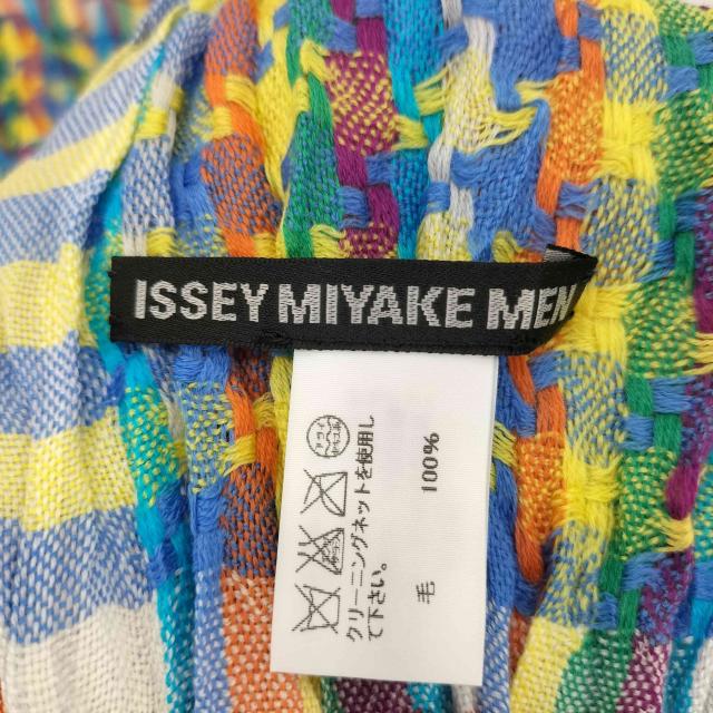 ISSEY MIYAKE MEN(イッセイミヤケメン) 13AW 黒タグ 総柄 マルチカラー プリーツ ねじり加工 ウール ストール メンズ FREE 【中古】【ブランド古着バズストア】_5