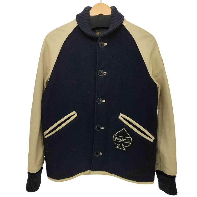 【希少】ヒステリックグラマー　スタジャン　サークルガール　切り替え　袖レザー　F HYSTERIC GLAMOUR GLAMOUR(ヒステリックグラマー) BIG H レザー