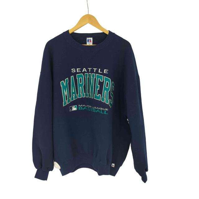 RUSSELL ATHLETIC(ラッセルアスレチック) USA製 前Vガゼット ベースボールチーム刺繍 スウェット メンズ import：XXL 【中古】【ブランド古着バズストア】