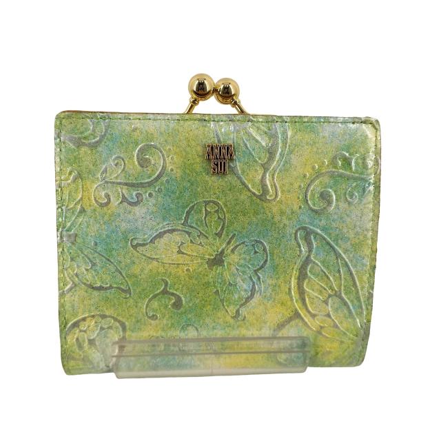 ANNA SUI(アナスイ) パピヨン柄 口金二つ折り財布 レディース 表記無 【中古】【ブランド古着バズストア】