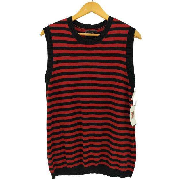 NUMBER (N)INE(ナンバーナイン) 05ss archive ナイトクローラー期 宮下期 カシミヤ混 コットン ボーダー ニットベスト メンズ  3【中古】【ブランド古着バズストア】