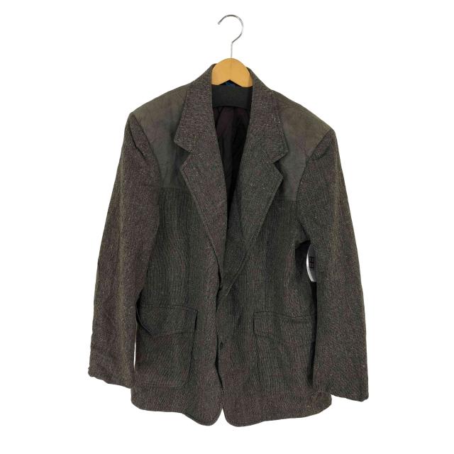 PENDLETON(ペンドルトン) USA製 スエード切替 エルボーパッチ クルミボタン ウールテーラードジャケット メンズ  42【中古】【ブランド古着バズストア】