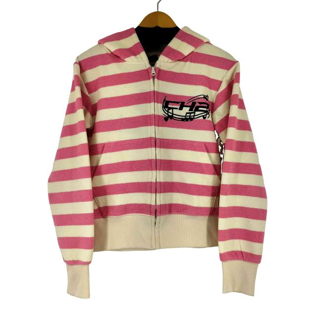 USED古着(ユーズドフルギ) CH2 FLEXINGSOHARD ボーダー クロップ フーディ レディース JPN：S 【中古】【ブランド古着バズストア】