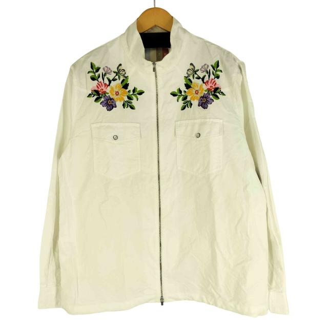 KITH(キス) 22ss floral oxford blake zip front shirt メンズ 表記無 【中古】【ブランド古着バズストア】の通販は