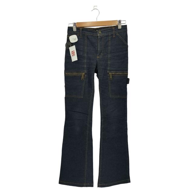 D＆G(ディーアンドジー) デカジップ マルチポケット ペインター フレアデニムパンツ Y2K レディース  26/40【中古】【ブランド古着バズストア】