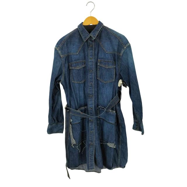 Sacai(サカイ) デニム 変形 バックオープン ロングシャツ ワンピース レディース 2【中古】【ブランド古着バズストア】