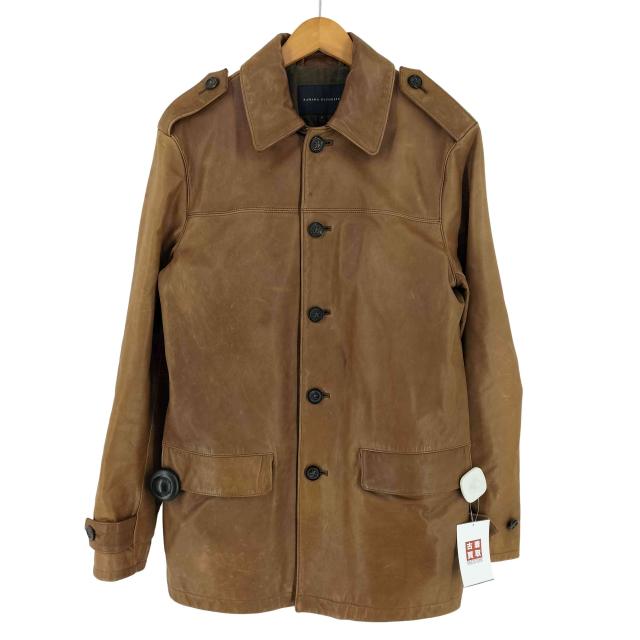 BANANA REPUBLIC(バナナリパブリック) Cow Leather レザー コート メンズ  M【中古】【ブランド古着バズストア】