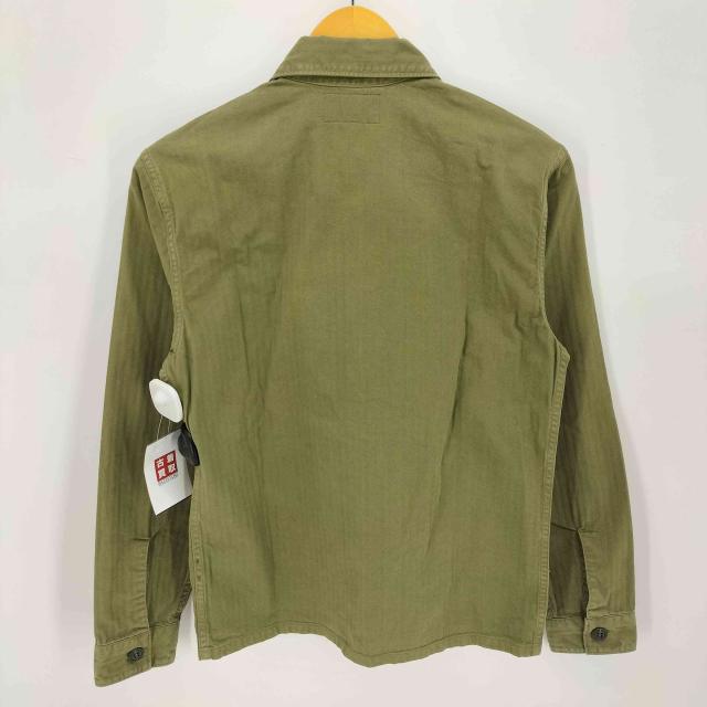 RRL RALPH LAUREN(ダブルアールエルラルフローレン) BARROW MILITARY HBT SHIRT ヘリンボーンミリタリーシャツ メンズ import：XS 【中古】【ブランド古着バズストア】_1