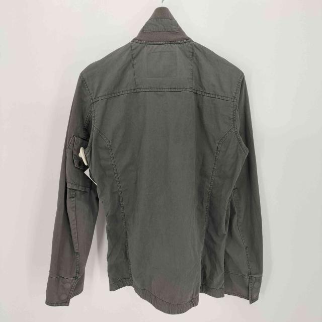 G-STAR RAW(ジースターロー) サイドジップ スタンドネック リブ 切り替え リップストップ ミリタリー ジャケット Y2K メンズ import：L 【中古】【ブランド古着バズストア】_1