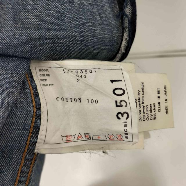 Sacai(サカイ) デニム 変形 バックオープン ロングシャツ ワンピース レディース 2【中古】【ブランド古着バズストア】_5