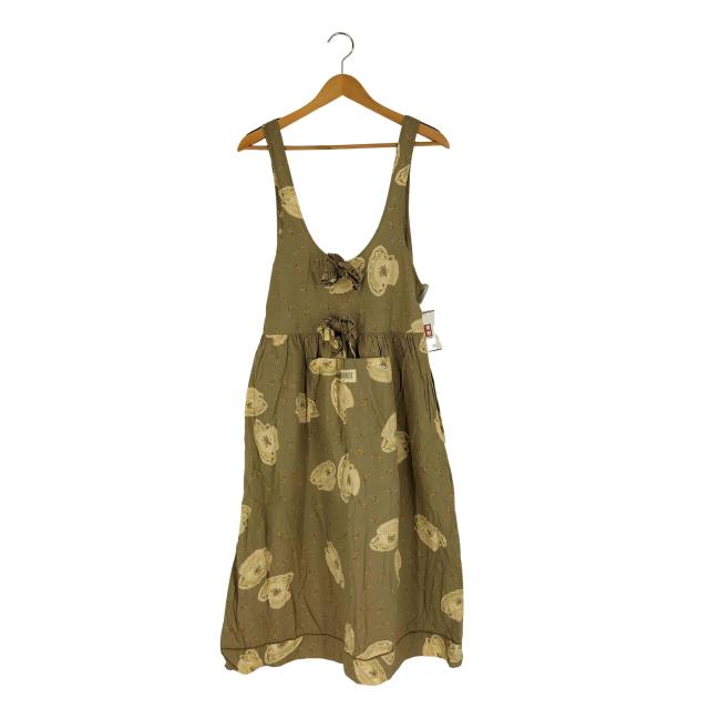 PINK HOUSE(ピンクハウス) カップ柄 花柄 立体リボン ジャンパースカート レディース 表記無 【中古】【ブランド古着バズストア】