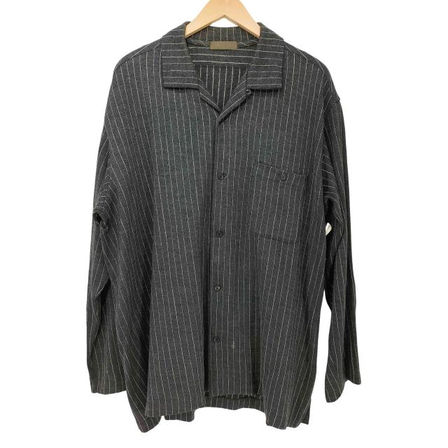 Ys for men(ワイズフォーメン) 96AW archive 茶タグ ストライプ ループカラー ウール シャツ メンズ 表記無 【中古】【ブランド古着バズストア】