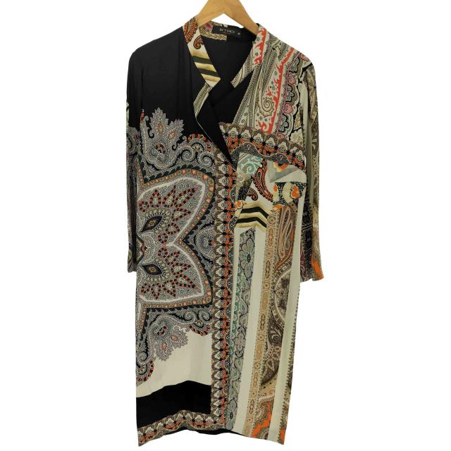 ETRO(エトロ) イタリア製 シルク100 総柄 L/S ワンピース レディース  40【中古】【ブランド古着バズストア】