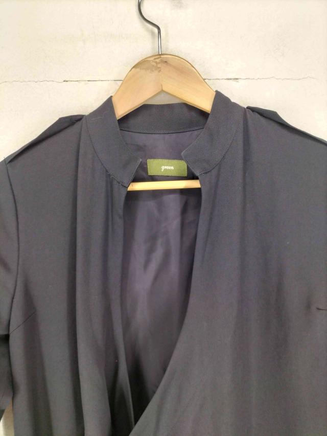 green(グリーン) エポレット付きノーカラーコート メンズ 表記無