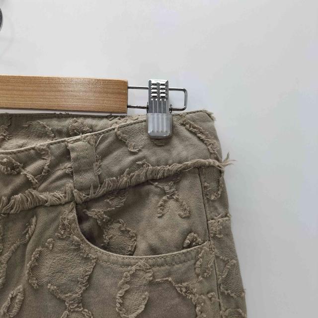 Vivienne Westwood RED LABEL(ヴィヴィアンウエストウッドレッドレーベル) オーブ ボタン 立体 3D 刺繍 デザイン フリンジ 5ポケット ストレート パンツ レディース  3【中古】【ブランド古着バズストア】_3
