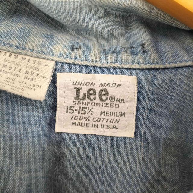 Lee(リー) 60-70s USA製 フラップポケット シャンブレーシャツ メンズ