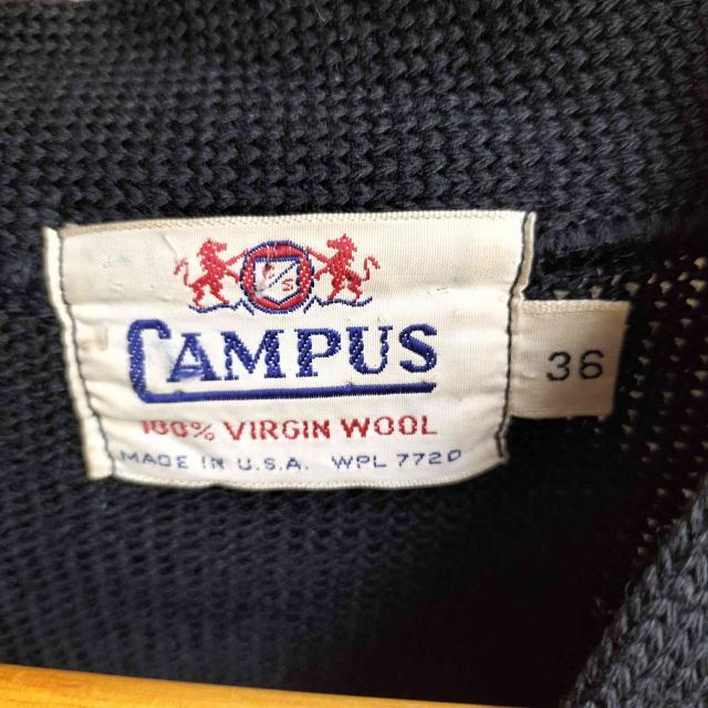 CAMPUS(キャンパス) 50S USA製 レタード ウールカーディガン メンズ US：36 【中古】【ブランド古着バズストア】