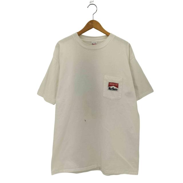 Marlboro(マルボロ) 90s USA製 シングルステッチ ワンポイントロゴ コットン半袖クルーネックTシャツ メンズ ONE SIZE 【中古】【ブランド古着バズストア】