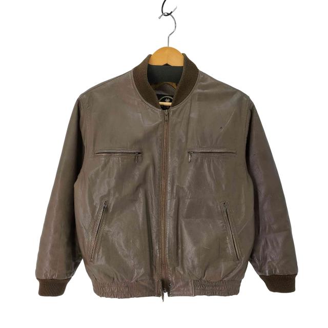 USED古着(ユーズドフルギ) CASUAL LEATHER 牛革 レザーブルゾンジャケット メンズ import：M 【中古】【ブランド古着バズストア】