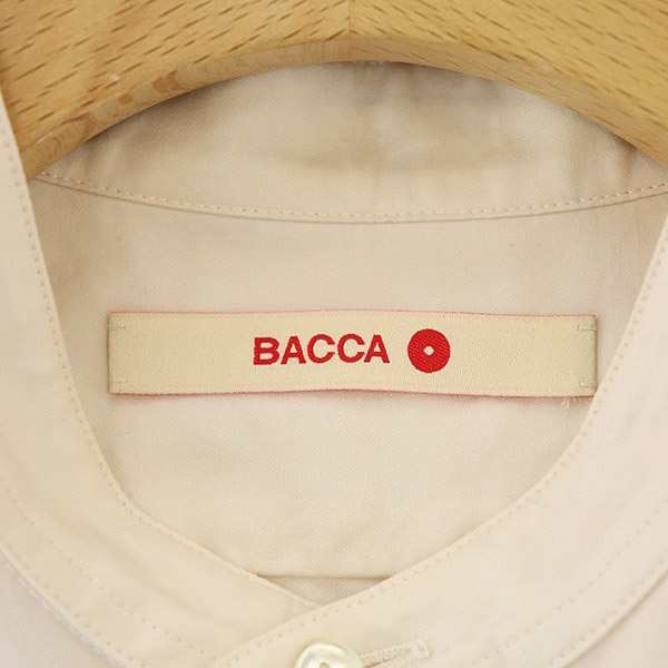 BACCA(バッカ) コットン バックサテン スタンドカラー ロングシャツ 長袖 34 アイボリー /AA ■OS レディース  34（日本サイズ相当S）【｜au PAY マーケット