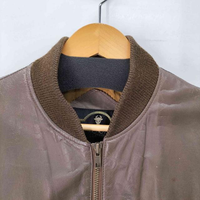 USED古着(ユーズドフルギ) CASUAL LEATHER 牛革 レザーブルゾンジャケット メンズ import：M 【中古】【ブランド古着バズストア】_2