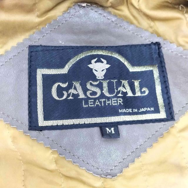 USED古着(ユーズドフルギ) CASUAL LEATHER 牛革 レザーブルゾンジャケット メンズ import：M 【中古】【ブランド古着バズストア】_5