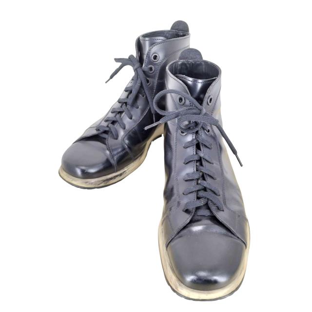 USED古着(ユーズドフルギ) {{SILVANO MAZZA}} レザーハイカットスニーカー import メンズ EUR：41 【中古】【ブランド古着バズストア】 USED古着(ユーズドフルギ) {{SILVANO MAZZA}} レザーハイカット