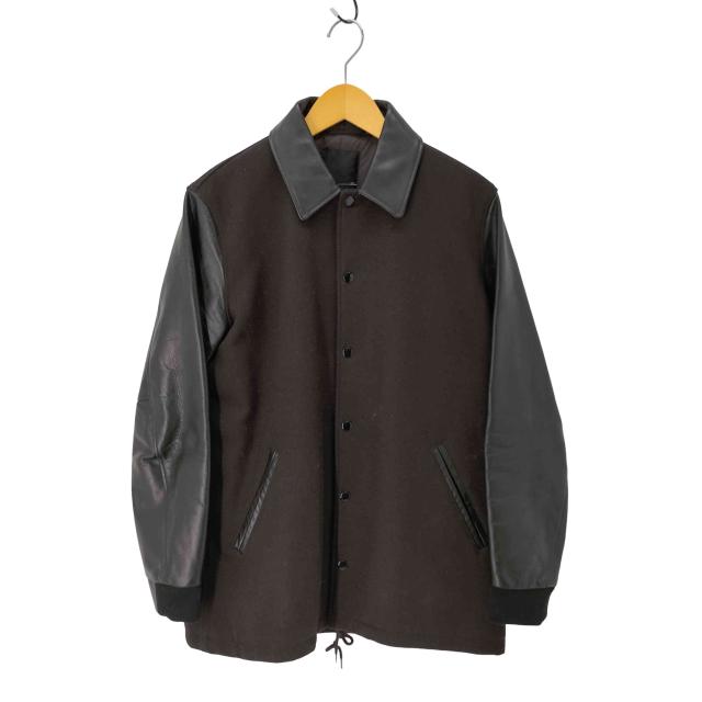 LAD MUSICIAN(ラッドミュージシャン) STADIUM JUMPER MIDDLE ウール レザー コーチスタジャン メンズ 16【中古】【ブランド古着バズストア】