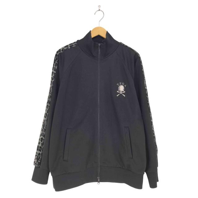 USED古着(ユーズドフルギ) {{REGULUS ROCK}} レオパード柄 スカル トラックジャケット Y2K メンズ JPN：XL 【中古】【ブランド古着バズストア】