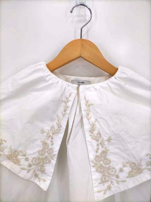 CLANE(クラネ) BIG COLLAR EMBROIDERY TOPS レディース JPN：1 【中古 