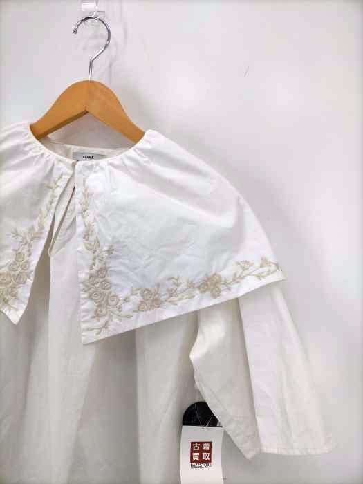 CLANE(クラネ) BIG COLLAR EMBROIDERY TOPS レディース JPN：1  中古 古着 0513 クラネ CLANE BIG COLLAR EMBROIDERY TOPS レディース JPN：1