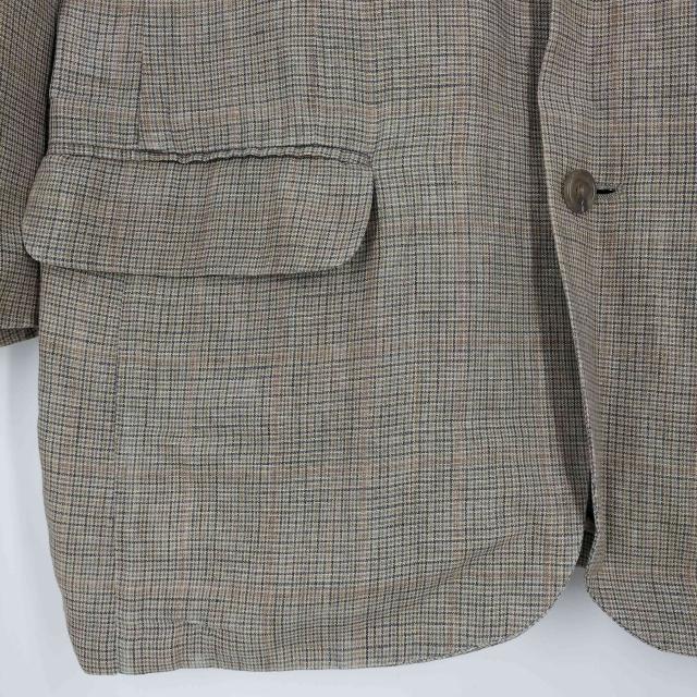 BANANA REPUBLIC(バナナリパブリック) 90S USA製 IMPORT FABRIC グレンチェック リネンテーラードジャケット メンズ 40R【中古】【ブランド古着バズストア】_4