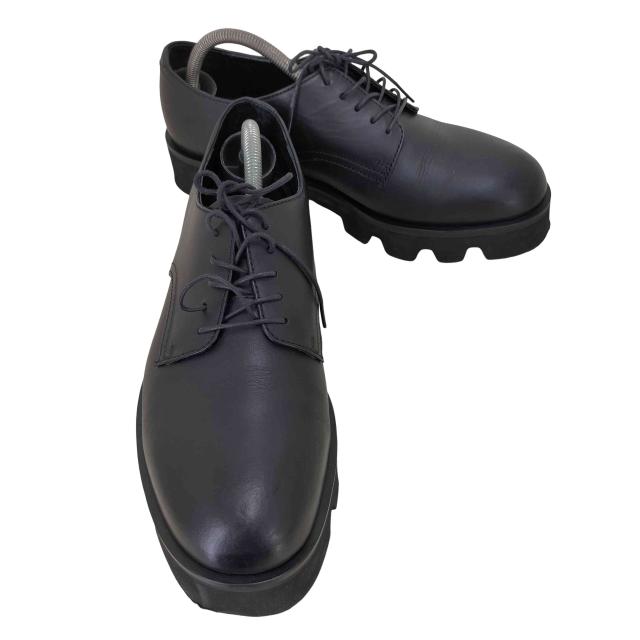 PADRONE(パドローネ) 日本製  別注 PLAIN TOE with Chunky Sole (WATER PROOF LEATHER)  防水 厚底 レザーシューズ メンズ  42【中古】【ブランド古着バズストア】