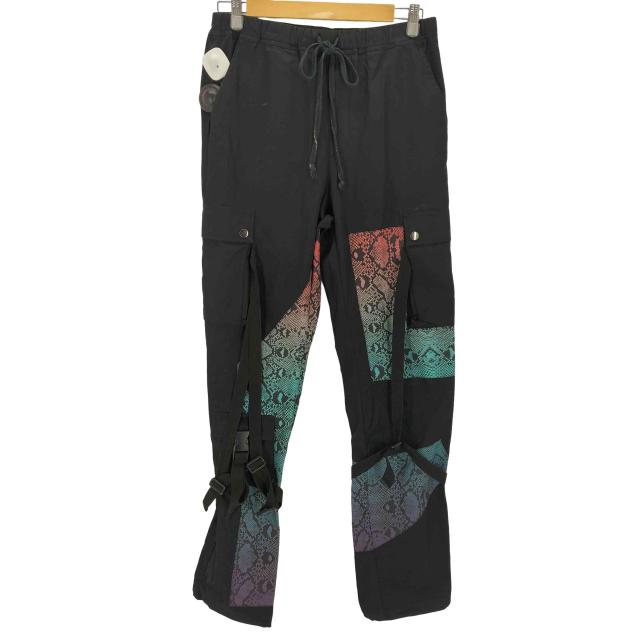 USED古着(ユーズドフルギ) {{ROGIC}}パイソン柄 切替ナイロンボンテージパンツ メンズ JPN：S 【中古】【ブランド古着バズストア】
