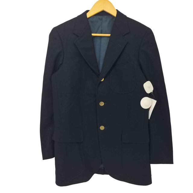 VAN(ヴァン) 段返り3B 背抜き センターベント 金ボタン ウールナイロン テーラードジャケット 紺ブレ メンズ 表記無 【中古】【ブランド古着バズストア】