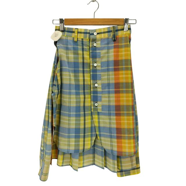 FACETASM(ファセッタズム) 25SS MADRAS CHECK PLEATED SLEEVE SKIRT レディース JPN：1 【中古】【ブランド古着バズストア】