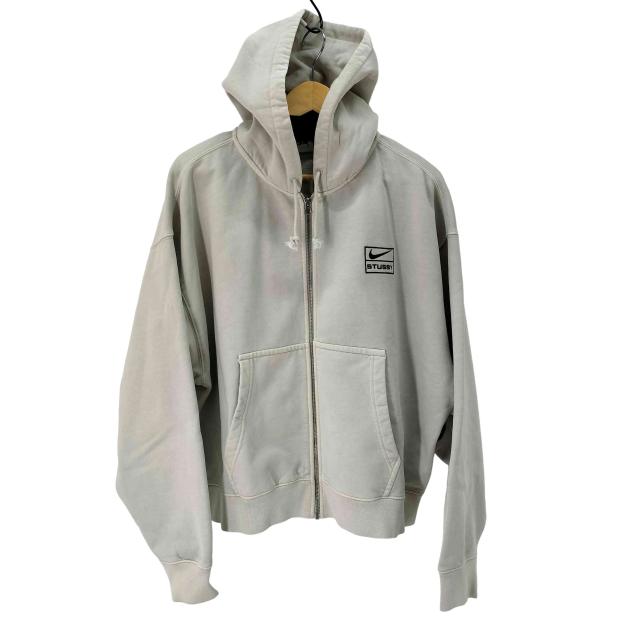 Stussy(ステューシー) 24AW U NRG FZ Washed Fleece Hoodie Light Bone ウォッシュド フリース フーディー ライトボーン メンズ import：L 【中古】【ブランド古着バズストア】