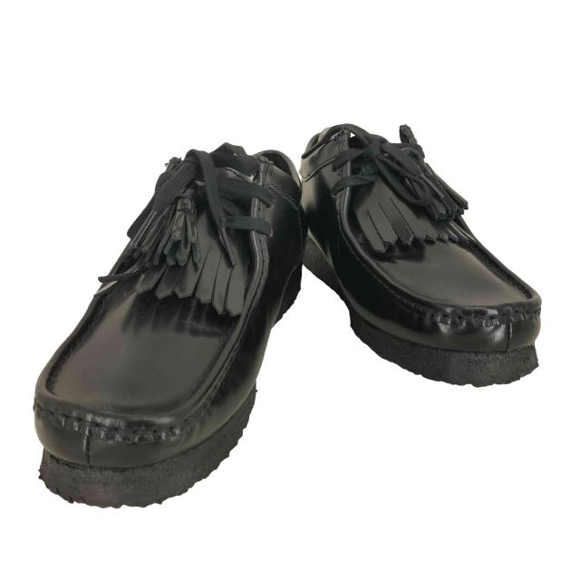 Clarks(クラークス) Wallabee Black HiShine Leather メンズ JPN：27.5 【中古】【ブランド古着バズストア】