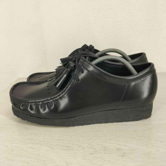 Clarks(クラークス) Wallabee Black HiShine Leather メンズ JPN：27.5 【中古】【ブランド古着バズストア】_1